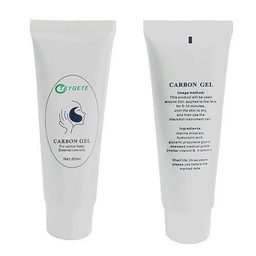 80ML Carbon Peel Cream Gel for Skin Rejuvenation Black Doll,Facial Skin Deep Cleaning with Carbon Gel Nano Activated Carbon for Laser (1pc)