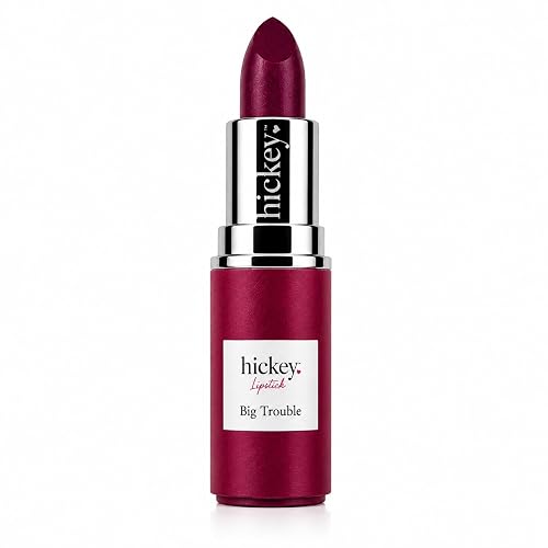 Hickey Lipstick Refill - Big Trouble (Berry Wine) - Hydrating Formula with Jojoba Oil, Long Lasting Velvet Finish Formula - Vegan & Gluten-Free