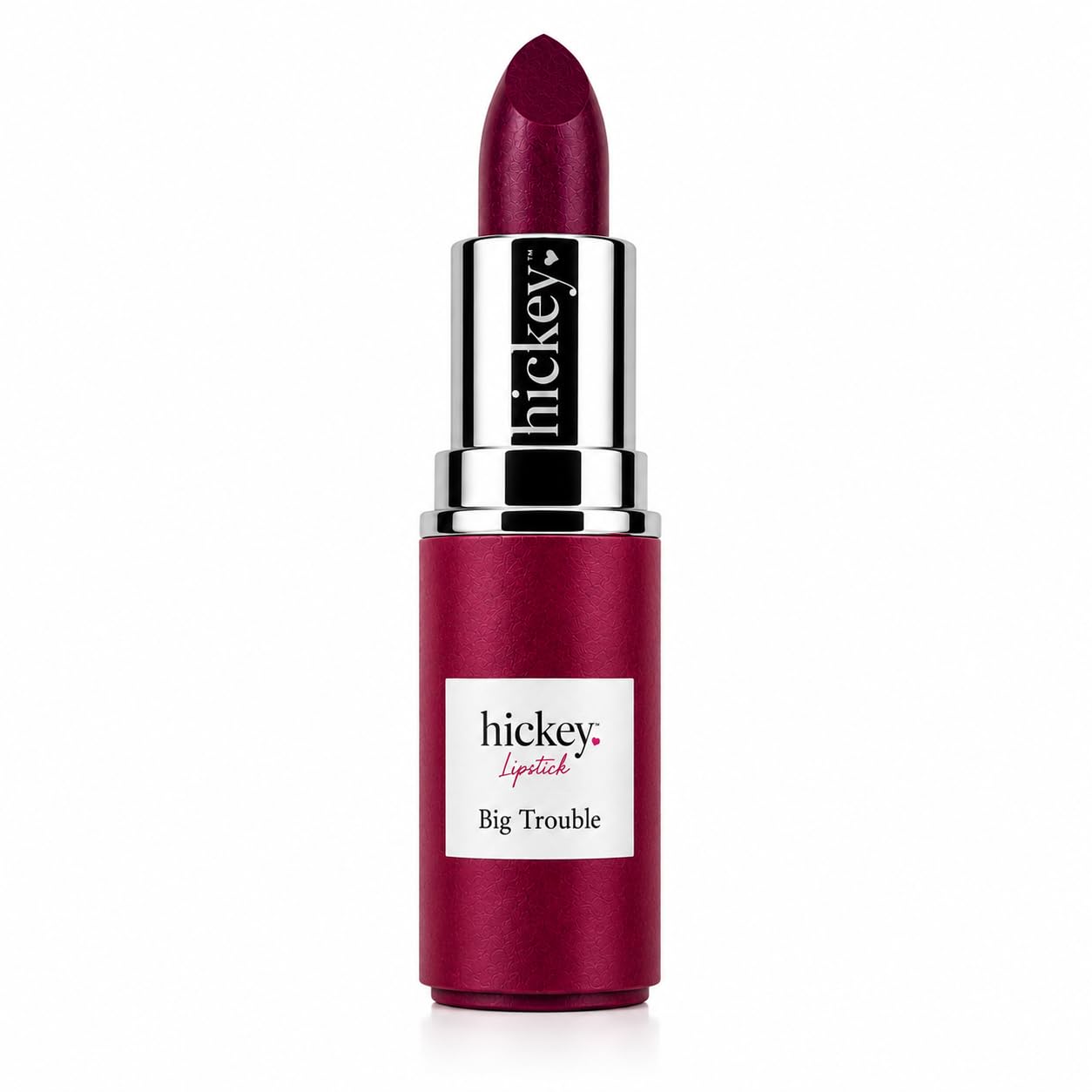 Hickey Lipstick Refill - Big Trouble (Berry Wine) - Hydrating Formula with Jojoba Oil, Long Lasting Velvet Finish Formula - Vegan & Gluten-Free