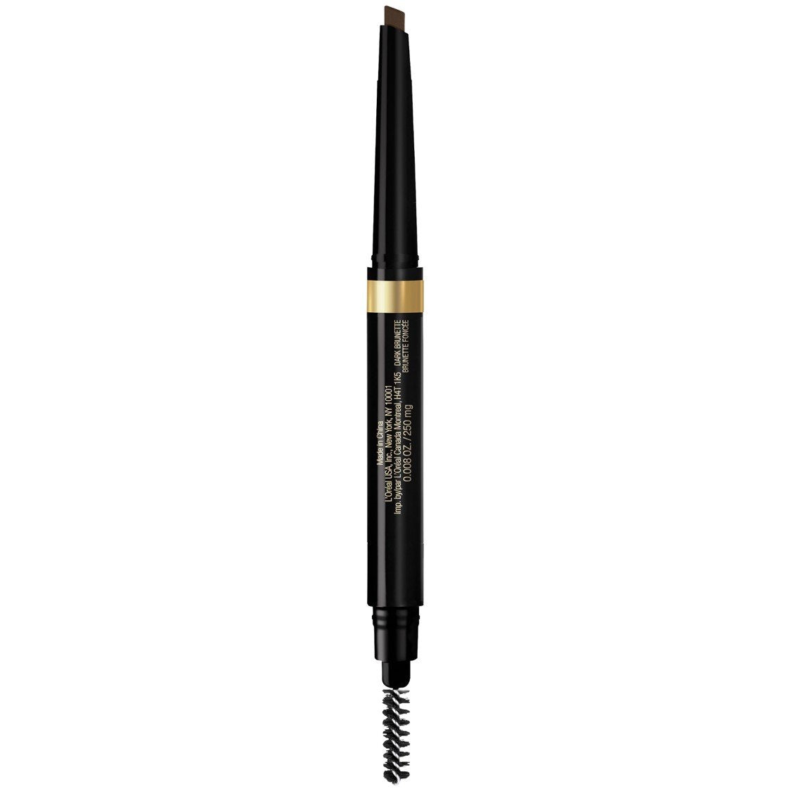 L'Oreal Paris Brow Stylist Shape & Fill Mechanical Eye Brow Makeup Pencil, Dark Brunette, 0.008 oz.