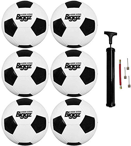Biggz (6 Pack) Premium Classic Soccer Balls Size 5