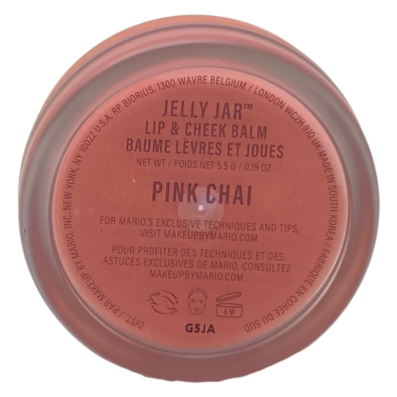 Makeup By Mario Jelly Jar Lip & Cheek Balm - Pink Chai- (Warm Pink Beige) 5.5 g / 0.19 oz