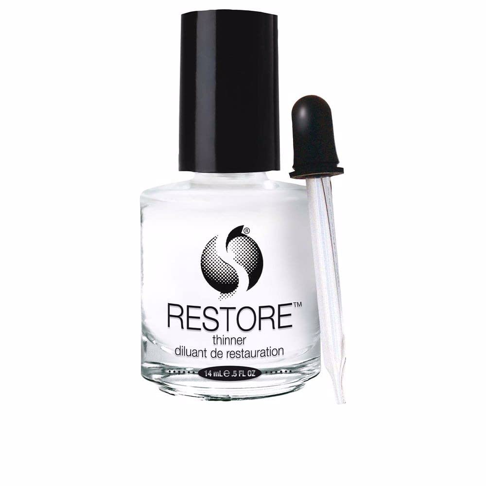 Seche Restore Top Coat - Nail Polish Thinner, Revive Thickened Lacquer, Nail Lacquer Thinner, Extends Manicure Life, 0.5 Fl Oz