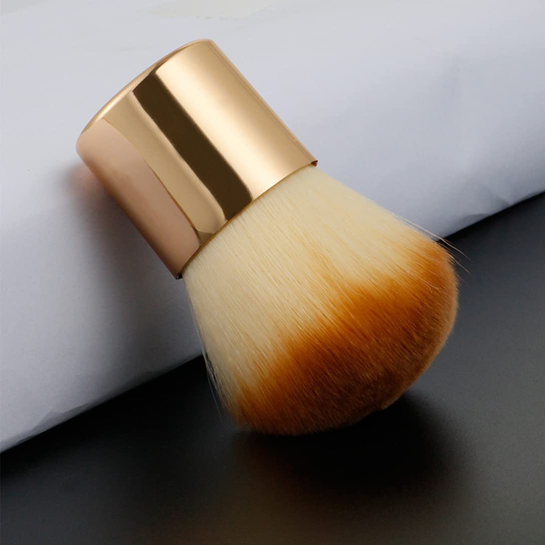 2 Pieces Kabuki Brushes Powder Brush Blush Brush Foundation Brush Bronzer Brush Face Blender Brush Mineral Blending Buffing Concealer Brush