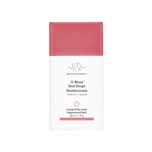 Drunk Elephant O-Bloos Rosi Drops - 30 ml/1 fl oz - Peachy-Pink Color Serum Drops - Clean Clinical Skincare - Cruelty-Free - Dermatologist-Tested