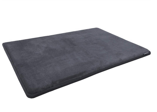 48''x30'' MicroPlush Fleece Gray Comfort Luxurious Memory Foam Waterproof Anti Slip Mat Pad Rug for Home, Kitchen, Bathroom, Bedroom, Pets, Activities