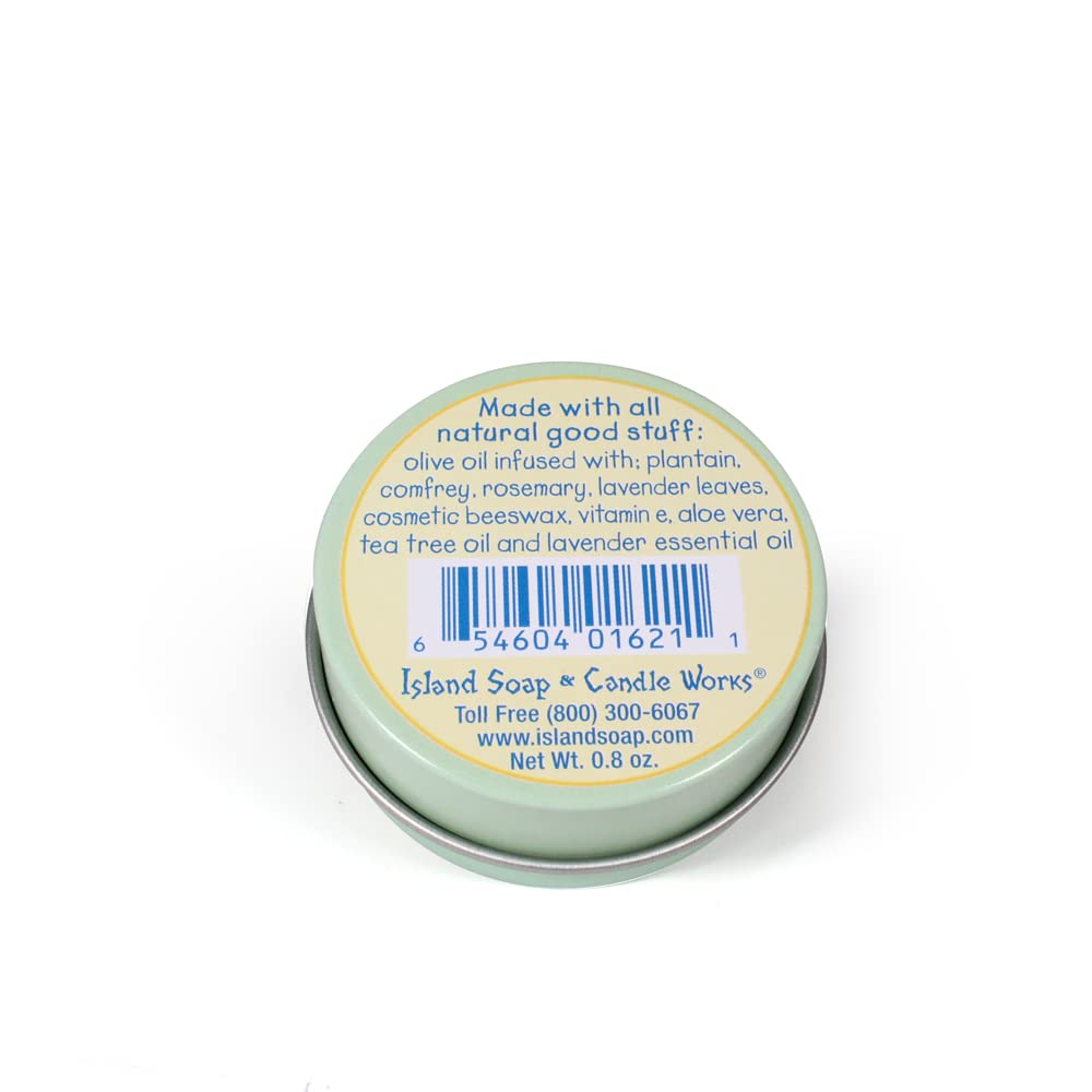 Island Soap & Candle Works Surfer's Salve - All Natural Skin Soothing Balm - Moisturizing Anti-Chafing Ointment for Insect Bites, Sunburn, Windburn