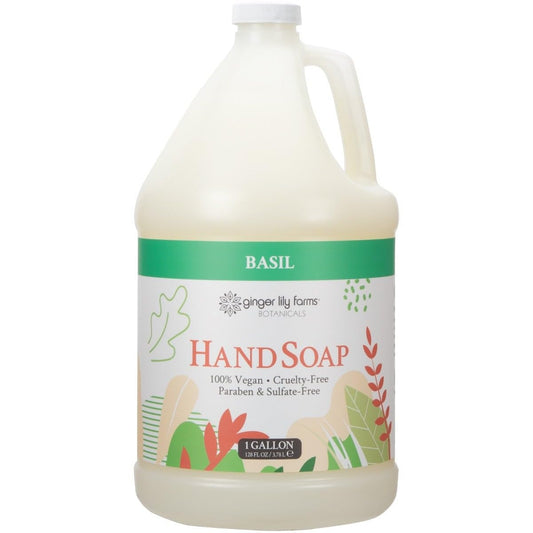 Ginger Lily Farms Botanicals All-Purpose Liquid Hand Soap Refill, 100% Vegan & Cruelty-Free, Basil Scent, 1 Gallon (128 fl oz) Beauty & Personal Care Ginger Lily Farms