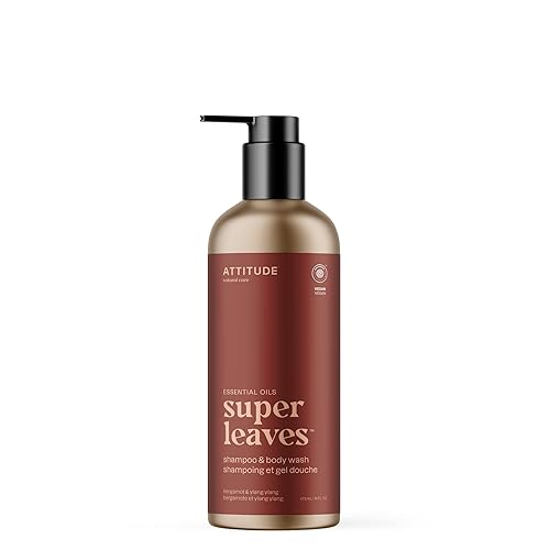 ATTITUDE 2-in-1 Body Wash and Hair Shampoo, EWG Verified Shower Gel, Dermatologically Tested, Made with Naturally Derived Ingredients, Vegan Personal