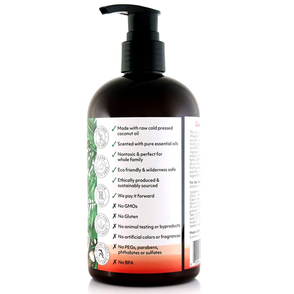 Coco Fiji Face & Body Lotion Infused With Coconut Oil | Lotion for Dry Skin | Moisturizer Face Cream & Massage Lotion for Women & Men | Awapuhi