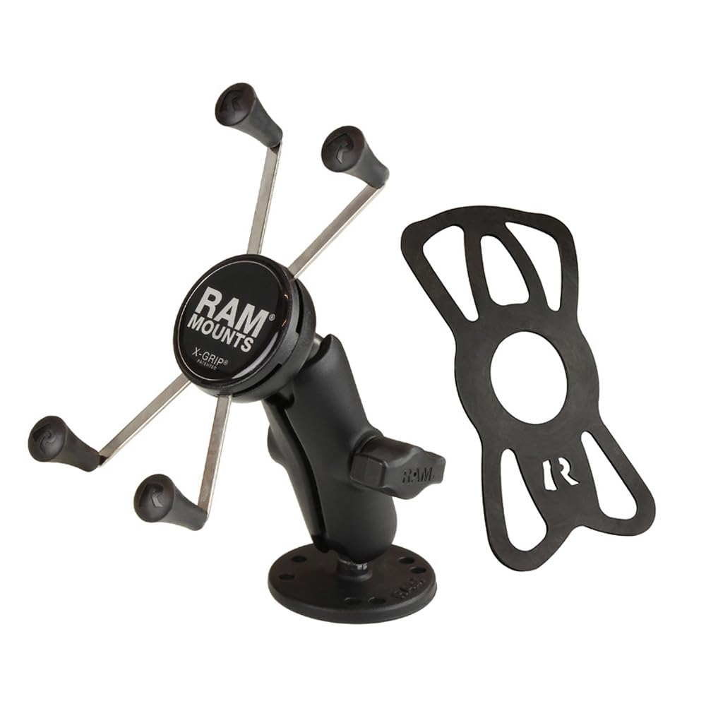 RAM MOUNTS X-Grip Large Phone Mount with Drill-Down Base RAM-B-138-UN10 with Medium Arm