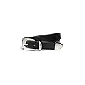 Madewell Women's Skinny Leather Western Belt, True Black, Large