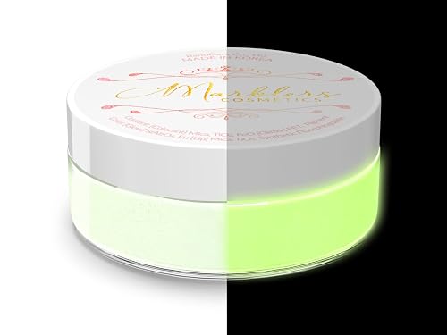 MARBLERS Glow-in-The-Dark Powder [Glow Cream] 0.28oz (8g) | Matte| Dye | Pigment | Non-Toxic | Vegan | Cruelty-Free | Eyeshadow, Nail Polish, Nail Art
