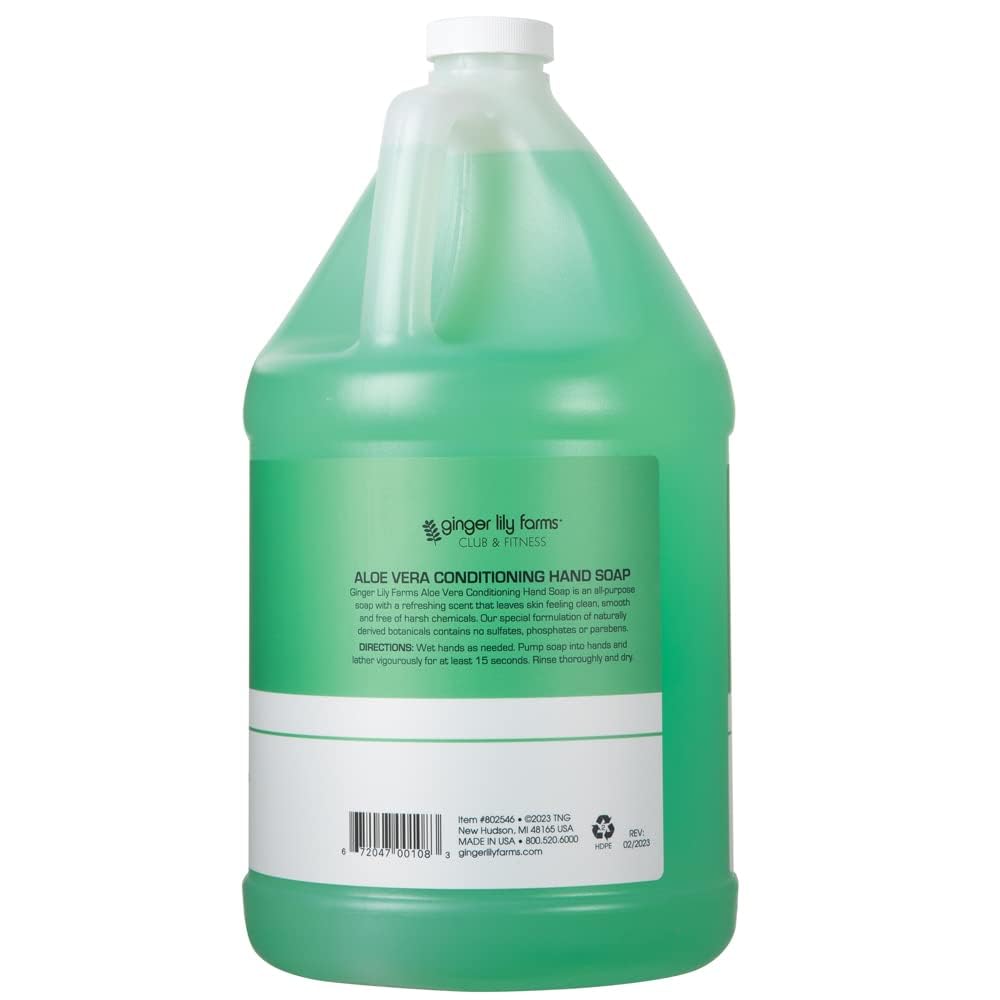 Ginger Lily Farms Club & Fitness Conditioning Liquid Hand Soap Refill, 100% Vegan & Cruelty-Free, Aloe Vera Scent, 1 Gallon (Pack of 4) Beauty & Personal Care Ginger Lily Farms
