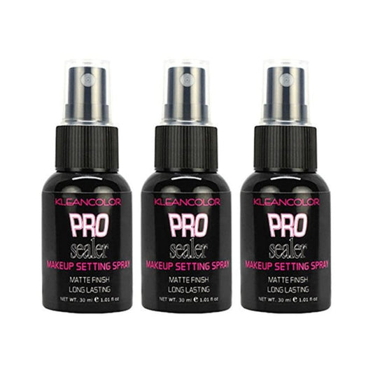 KleanColor Pro Sealer Makeup Setting Spray - Matte Finish, Set of 3
