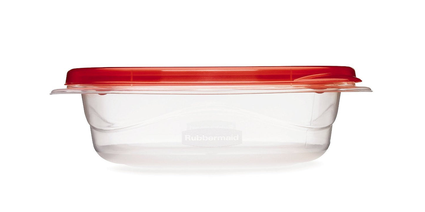 Rubbermaid TakeAlongs Sandwich Food Storage Containers, 2.9 Cup, Tint Chili, 4 Count