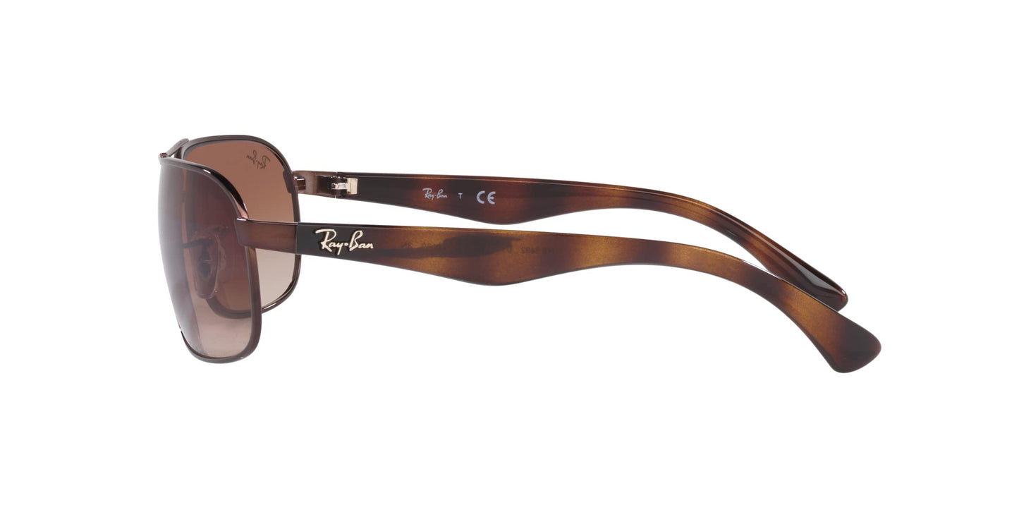 Ray-Ban RB3492 Rectangular Sunglasses, Brown/Brown Gradient, 62 mm