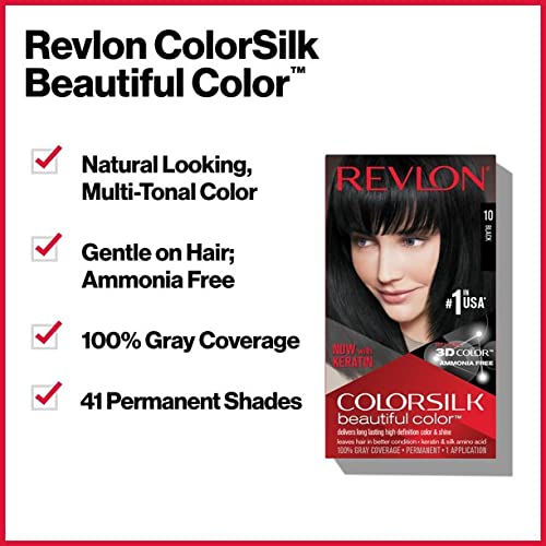 Revlon ColorSilk Hair Color [43] Medium Golden Brown 1 ea (Pack of 8)