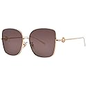 Tory Burch Sunglasses TY 6106 D 334373 Shiny Gold/Dark Brown Polyamide Standar, 60/16/145