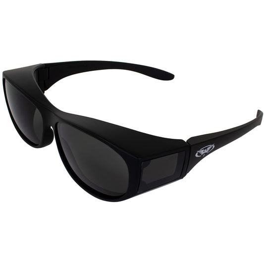Global Vision Escort Fit Over Glasses Sunglasses with Dark Tinted Lenses Safety Eyewear