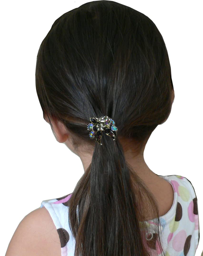 Set of 8 JCGY Mini Hair Claws Tiny 1"x1" Metal Claw Clip LPW-5-8