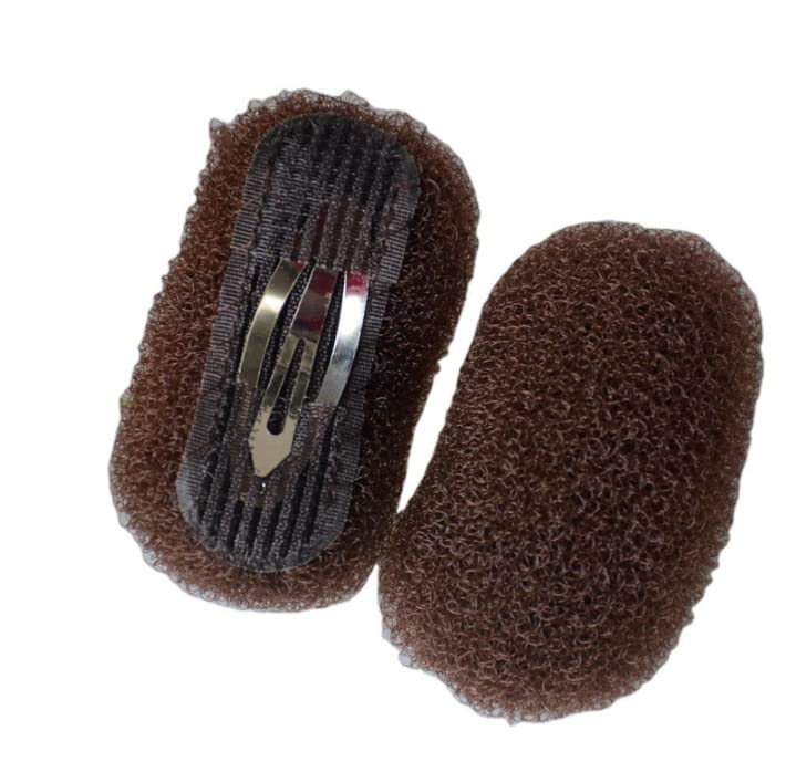 Duehut Hair Clip Inserts, 2PCS Charming Hair Style Tool Hair Pads Hair Clip, Bump It Up Volume Inserts for Women Lady Girls (Black and Brown)