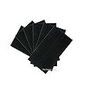 TheDisplayGuys - 6-Pack Deluxe Black Velvet Jewelry Ring Display Foam Pad Insert - 72 Slots Holder - 14x7 Full Size