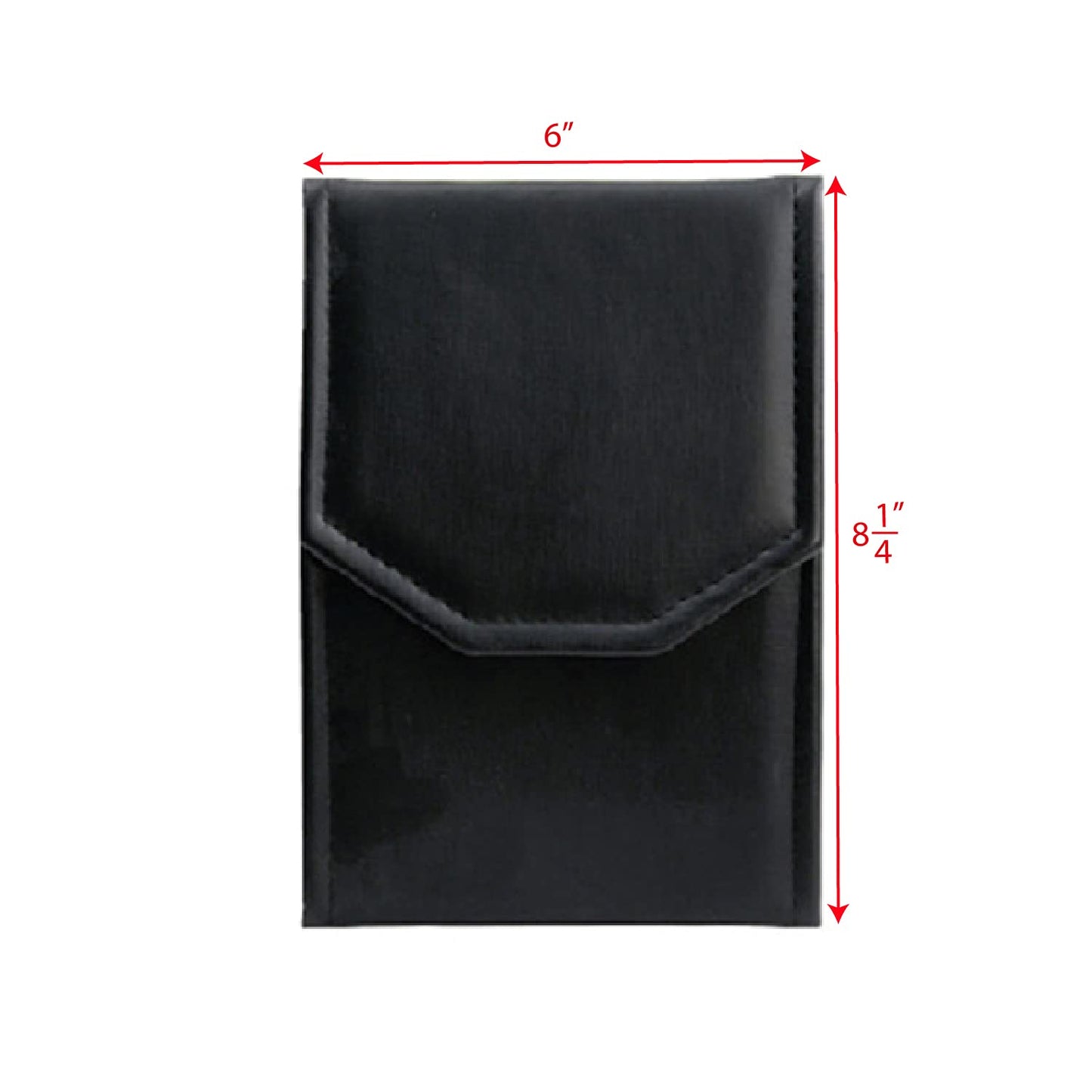 MOOCA Black Leatherette Travel Jewelry Organizer Necklace Storage Carrying Case Jewelry Display Case Necklace Folder