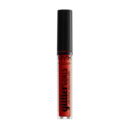 NYX PROFESSIONAL MAKEUP Glitter Goals Liquid Lipstick - Shimmy (Coral Orange With Gold Glitter) Beauty & Personal Care NYX PROFESSIONAL MAKEUP