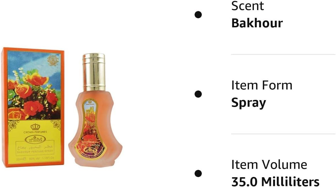 Al Rehab Bakhour Eau de Parfum Spray for Unisex, 1.15 Ounce