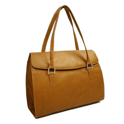 Piel Leather Ladies Computer Portfolio, Saddle, One Size