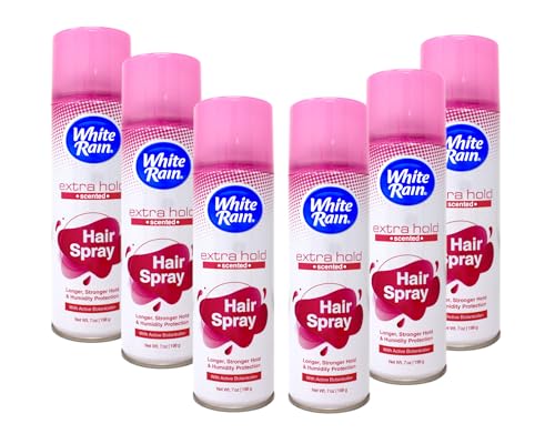 White Rain Extra Hold Hair Spray with Active Botanicals, Longer Stronger Hold, Scented Humidity Control - 7 oz (Pack of 6)