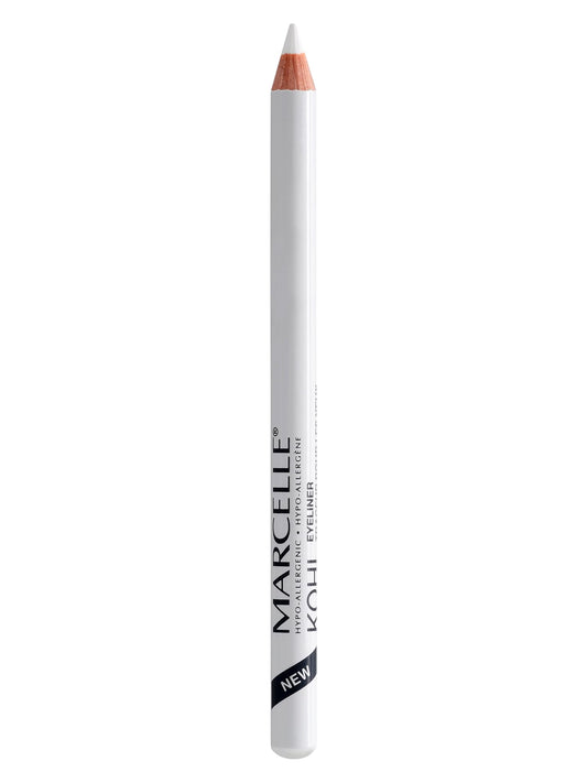 Marcelle Kohl Eyeliner, White, Eye Pencil, Long-Lasting, Waterproof, Intense Colour, Fragrance-Free, Hypoallergenic, Recognized by CDA, Cruelty-Free