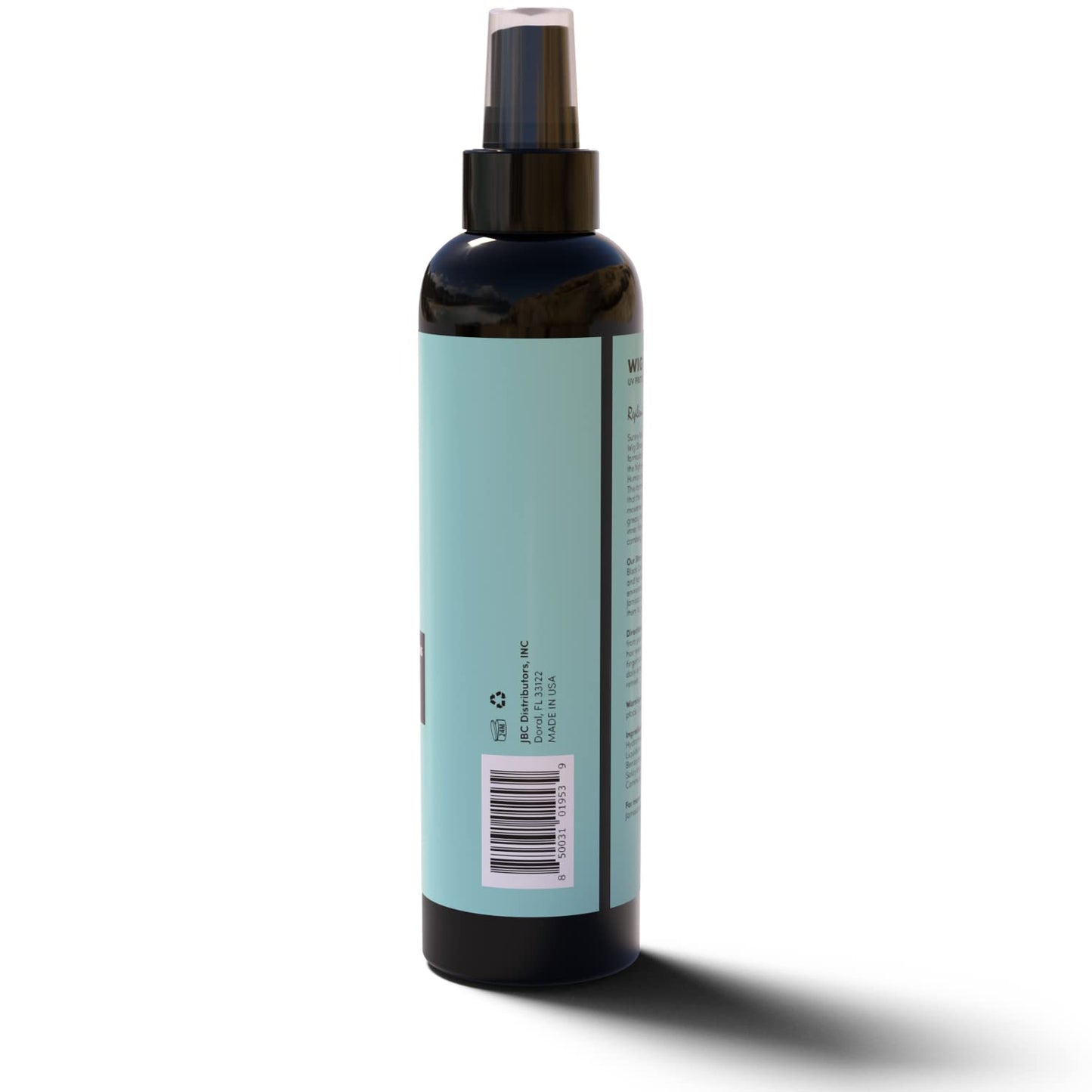 Sunny Isle Just for Wig, Weave, Braid, & Extensions Wig Shine 8oz | For Synthetic & Natural Hair | UV Protectant with Vitamin E, Jamaican Black Castor