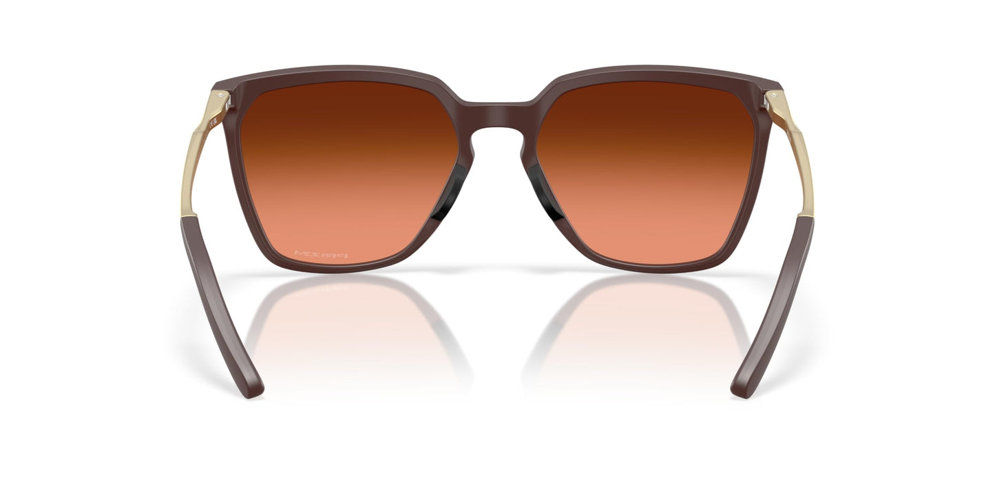 Oakley Women's OO9480 Sielo Square Rectangular Sunglasses, Matte Grenache/Prizm Brown Gradient, 57 mm