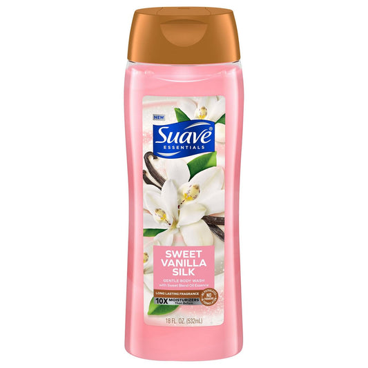 Suave, Sweet Vanilla Silk Body Wash, 18 Ounce