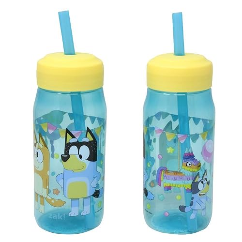 Bluey Water Bottle With Straw- Set Of Two.