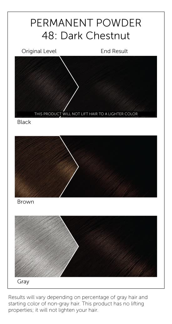Bigen Powder Hair Color #48 Dark Chestnut 0.21oz (3 Pack)