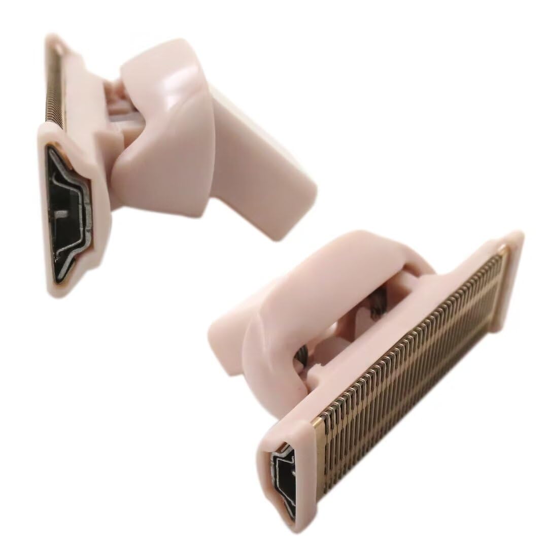2Pcs Razor Replacement Heads Compatible for Flawless Nu Razor, Rose Gold Plated Body Hair Remover Replacement Head with Covers Compatible Beauty and Personal Care USonline911