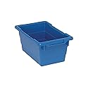 Quantum TUB1711-8 Cross Stack Nest Tub - 17-1/4 x 11 x 8 Blue - Lot of 6