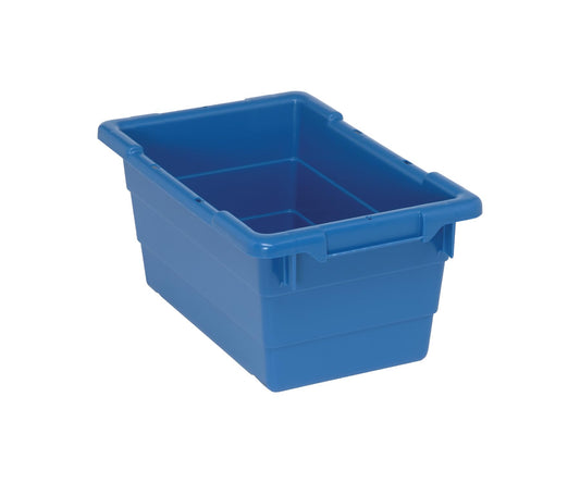 Quantum TUB1711-8 Cross Stack Nest Tub - 17-1/4 x 11 x 8 Blue - Lot of 6