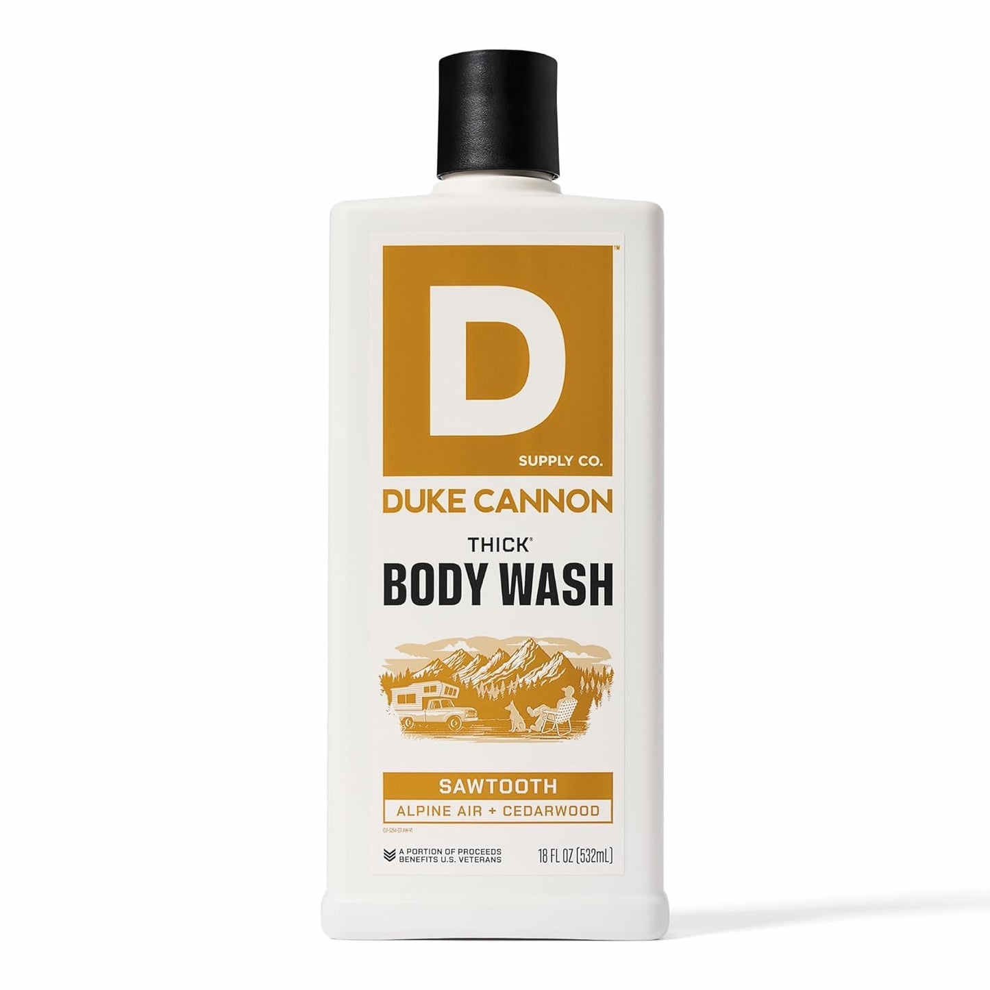 Duke Cannon Supply Co. Mens THICK Body Wash - Free of Sulfate, Paraben, & Phthalates Leaving Skin Soft and Hydrated - High Viscosity Odor Protection