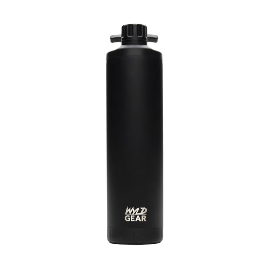 WYLD GEAR Mag Series - Stainless Steel Water Bottle with Magnetic Cap - 24oz Black
