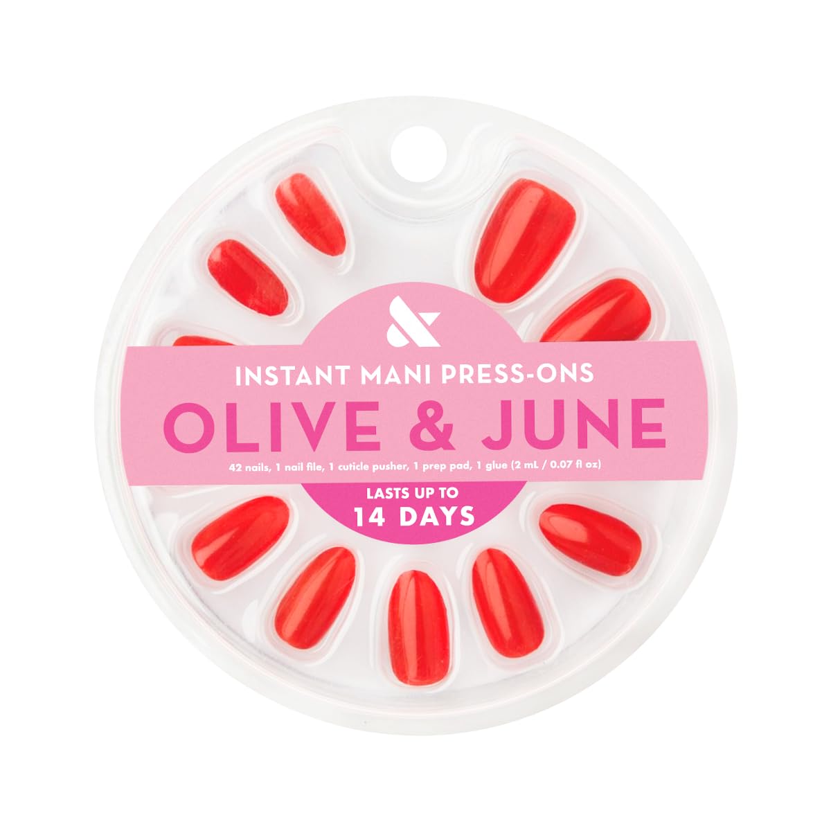 Olive & June Instant Mani Press-On Nails, Lava, Medium, Square Beauty and Personal Care Olive & June