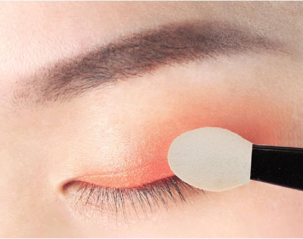 100Pcs Black White Small Eyeshadow Applicators Eye Shadow Sponge Applicator Sticks Eye Makeup Applicators Sponge Tip Make up Applicators Eyeshadow