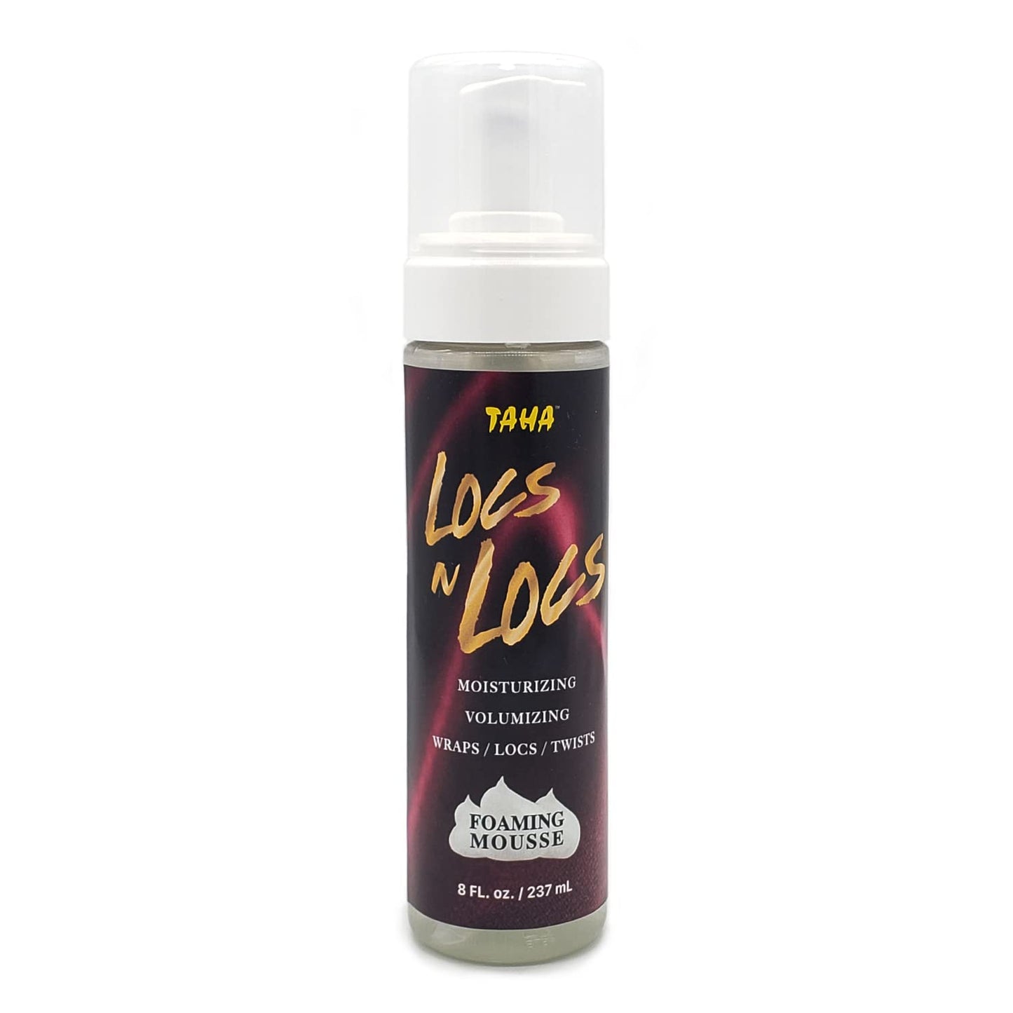 Taha Locs & Locs Foaming Mousse, Moisturizing & Volumizing, Wraps, Natural Blend of shea and coconut oil - Great for all wraps, locs, and twists, 8 Oz