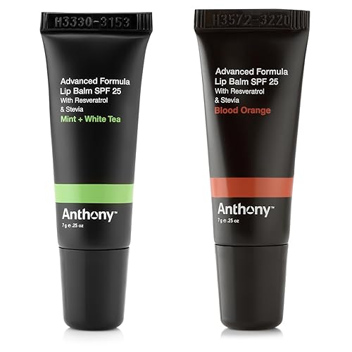 Anthony 25 SPF Lip Balm with Sunscreen for Lips - Contains Green Tea Extract, Shea Butter & Vitamin E - Moisturizing Repair Care Treatment for Chapped