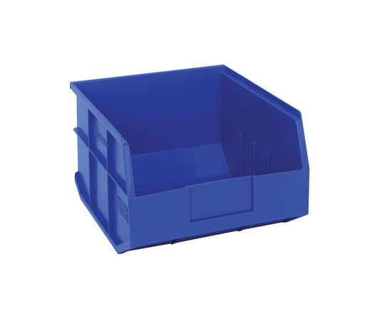 Quantum Storage K-SSB425BL-3 3-Pack Stackable Plastic Shelf Bin, 12" x 11" x 7", Blue