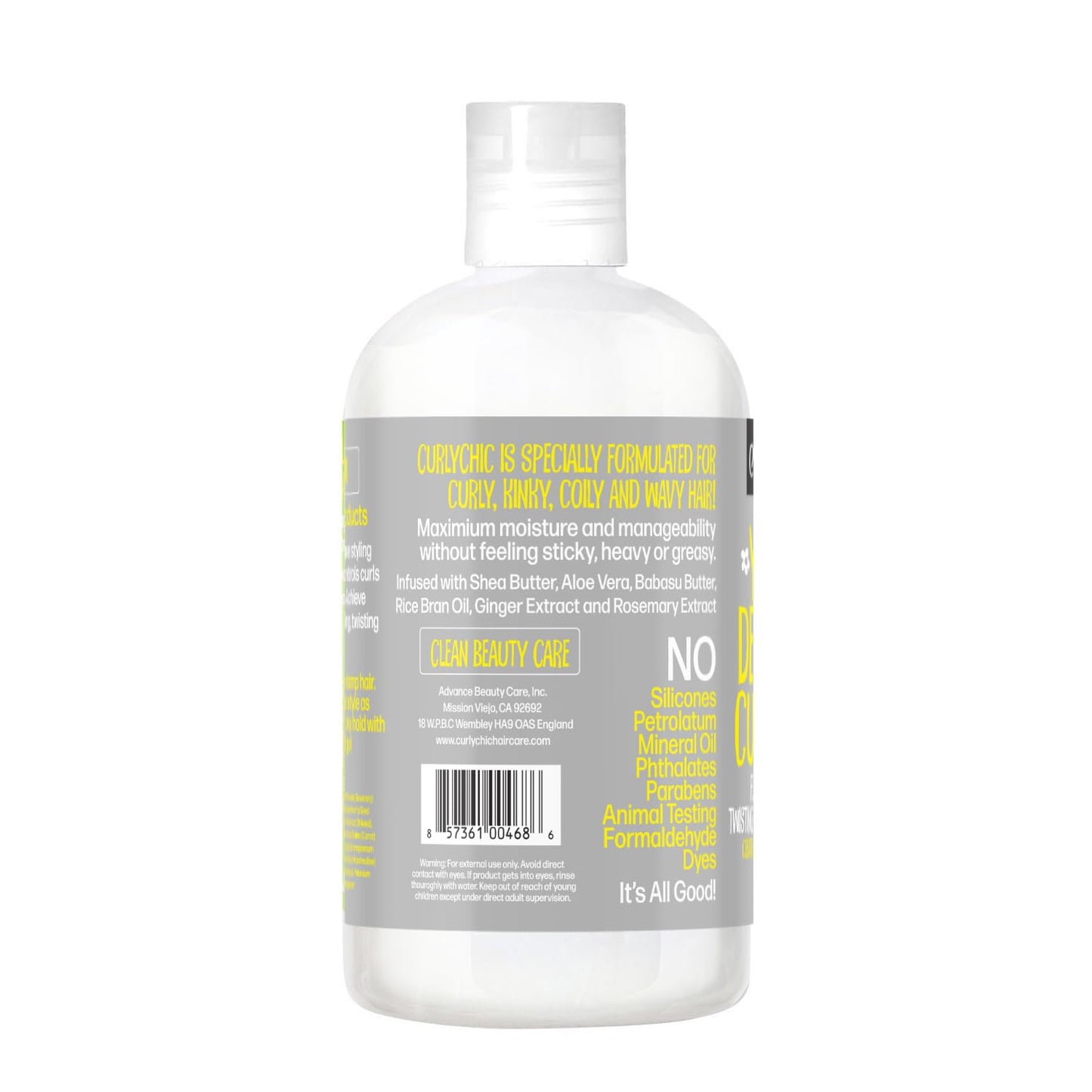 CurlyChic Your Defining Custard - Curl Defining & Moisturizing Styling Cream for Curly, Kinky, Coily, Wavy, & Frizzy Hair - Long-Lasting Hold