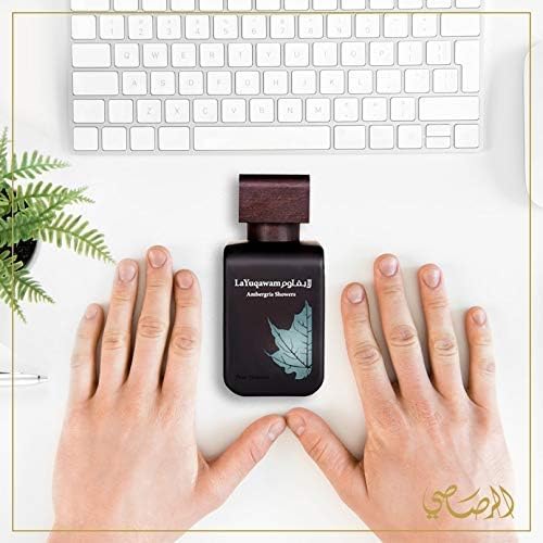 RASASI La Yuqawam Ambergris Showers Eau De Parfum Men - 75 Ml (2.5 Oz) Arabian Perfume For Men With Leather & Galbanum Essence Long Lasting Perfume